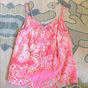 Lilly Pulitzer Pink and White Tank Top